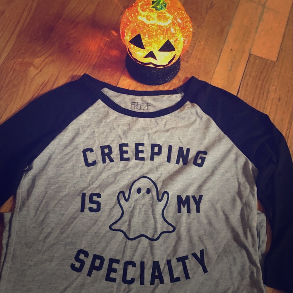 Graphic baseball tee